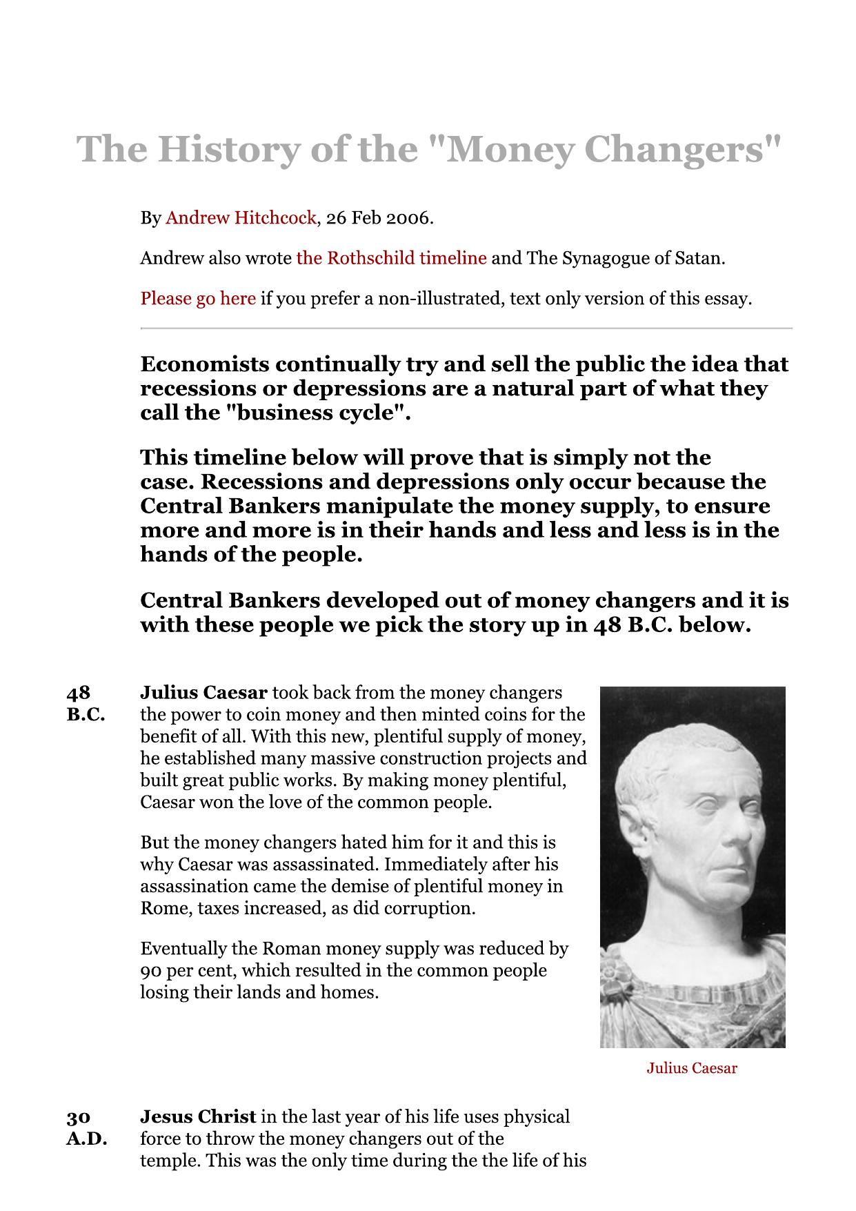 The History of the âMoney Changersâ by Mira i Ogi