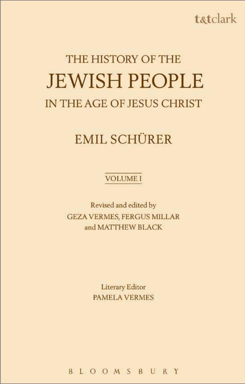 The History of the Jewish People in the Age of Jesus Christ: Volume 1 by Black