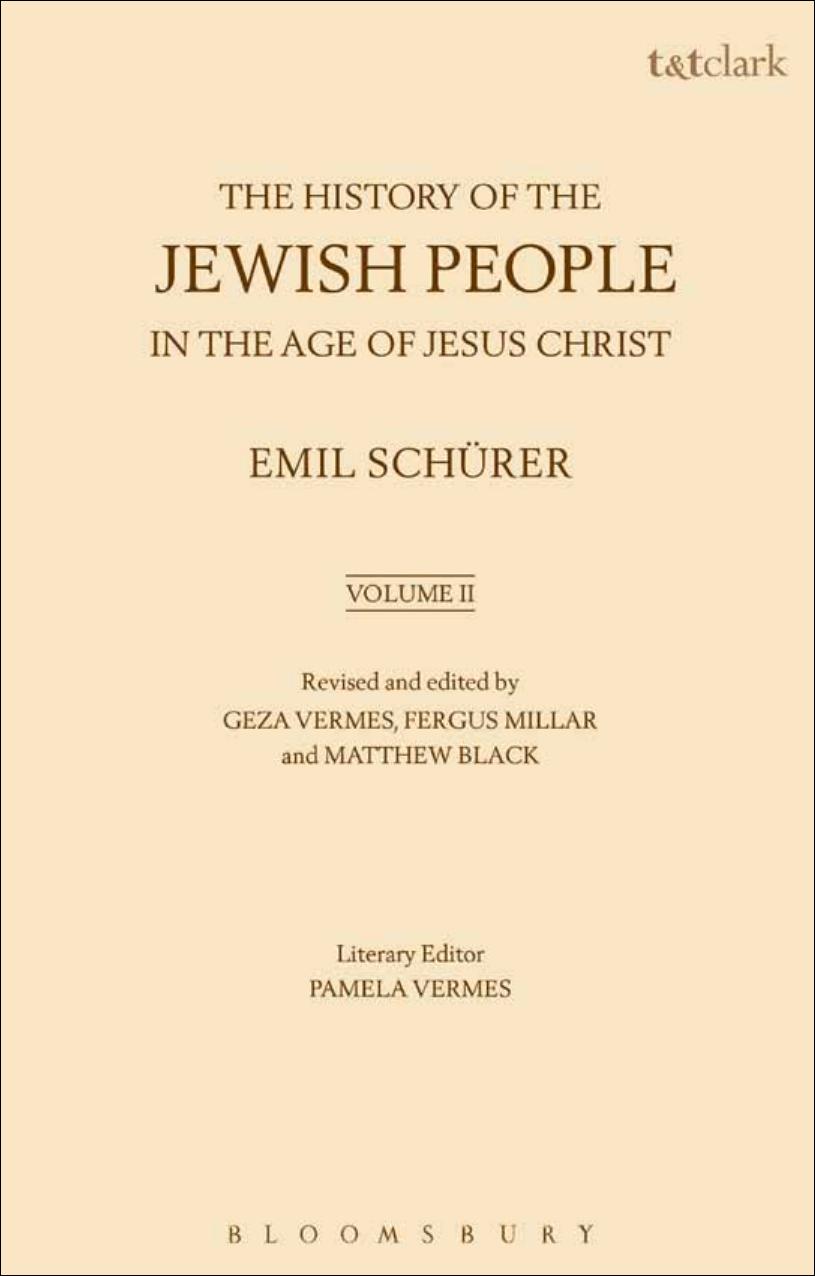 The History of the Jewish People in the Age of Jesus Christ: Volume 2 by Black