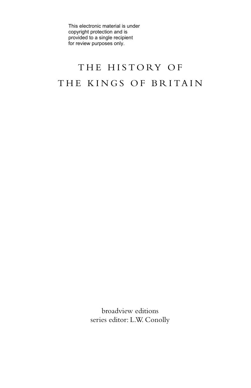 The History of the Kings of Britain by Geoffrey of Monmouth Michael A. Faletra