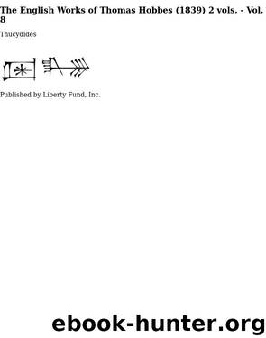 The History of the Peloponnesian War, Volume I by Thucydides