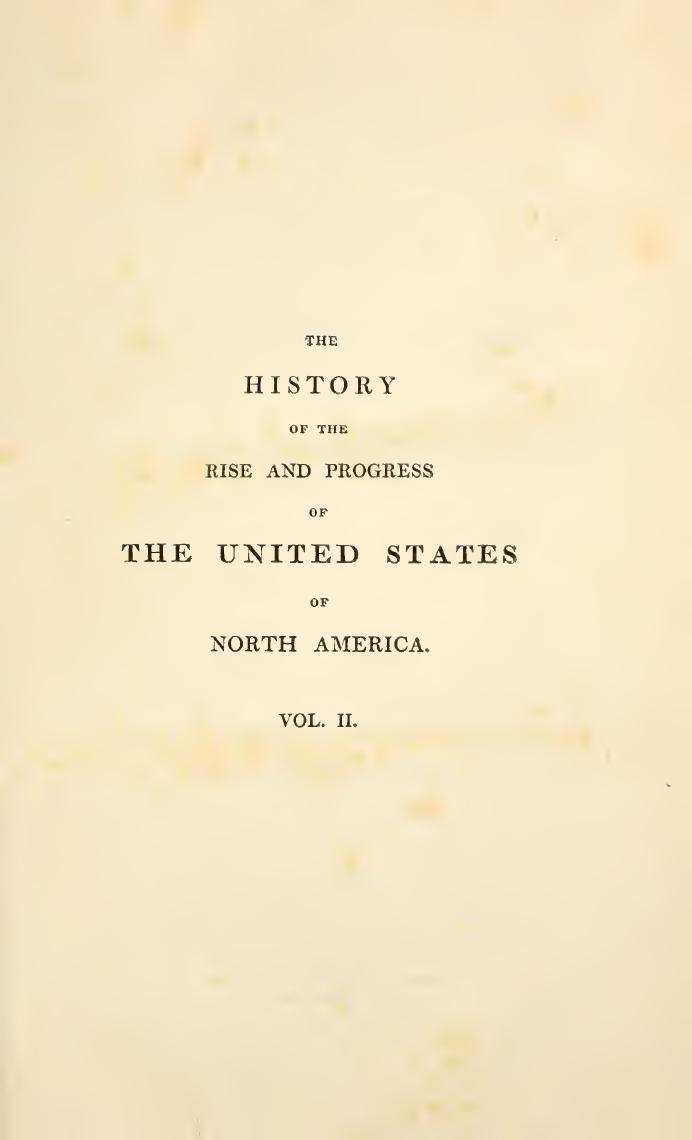The History of the United States of North America by James Grahame