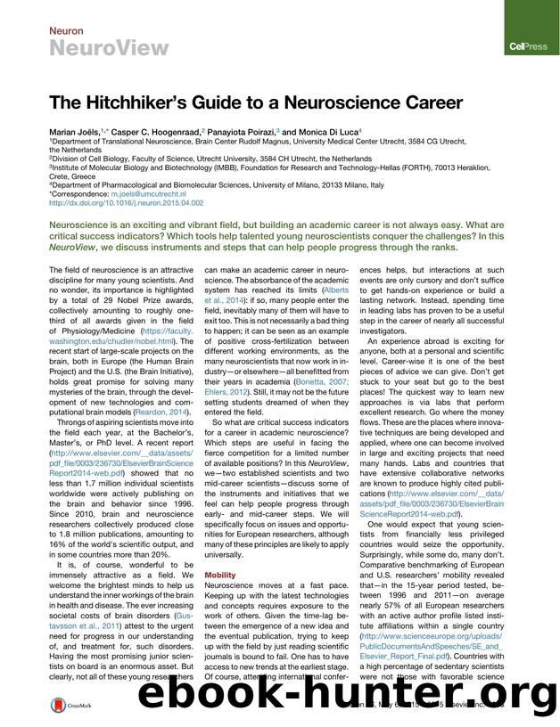 The Hitchhiker's Guide to a Neuroscience Career by Marian Joëls & Casper C. Hoogenraad & Panayiota Poirazi & Monica Di Luca