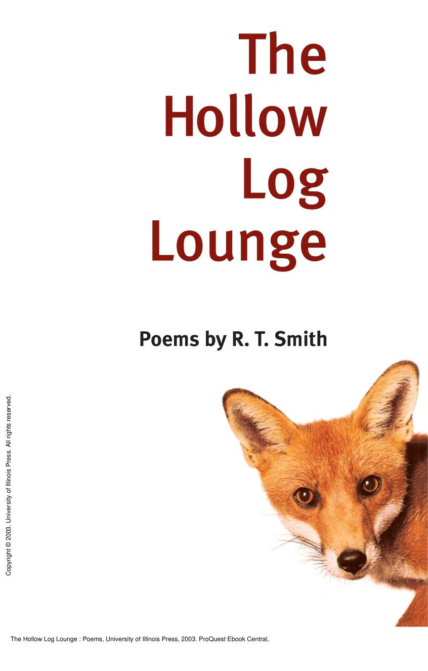 The Hollow Log Lounge : Poems by R. T. Smith