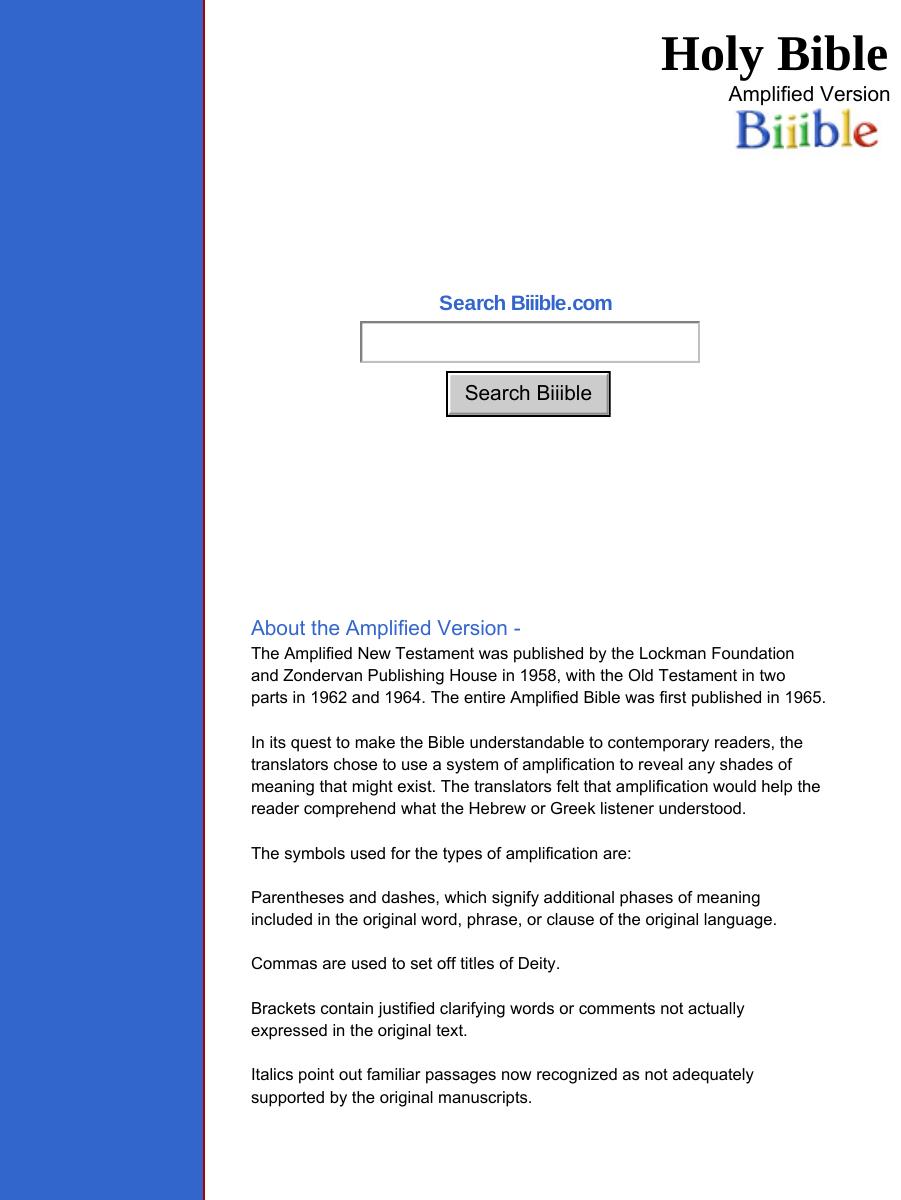 The Holy Bible - Amplified Version by AMP (PDF)
