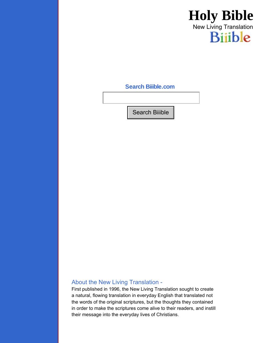 The Holy Bible - New Living Translation by (PDF)