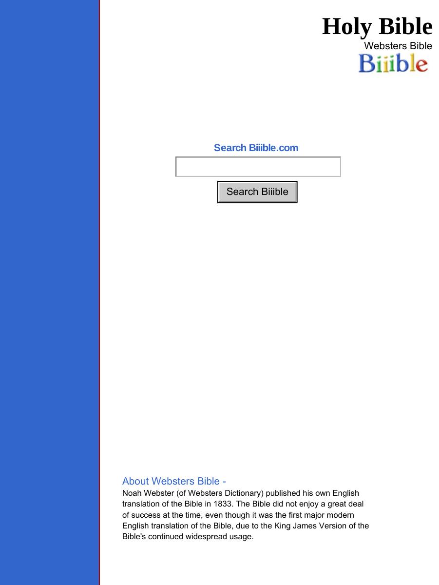 The Holy Bible - Websters Bible by WBST (PDF)