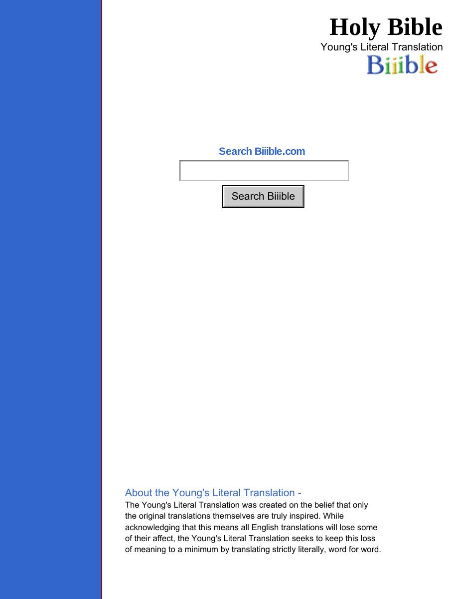 The Holy Bible - Youngs Literal Translation by YLT (PDF)