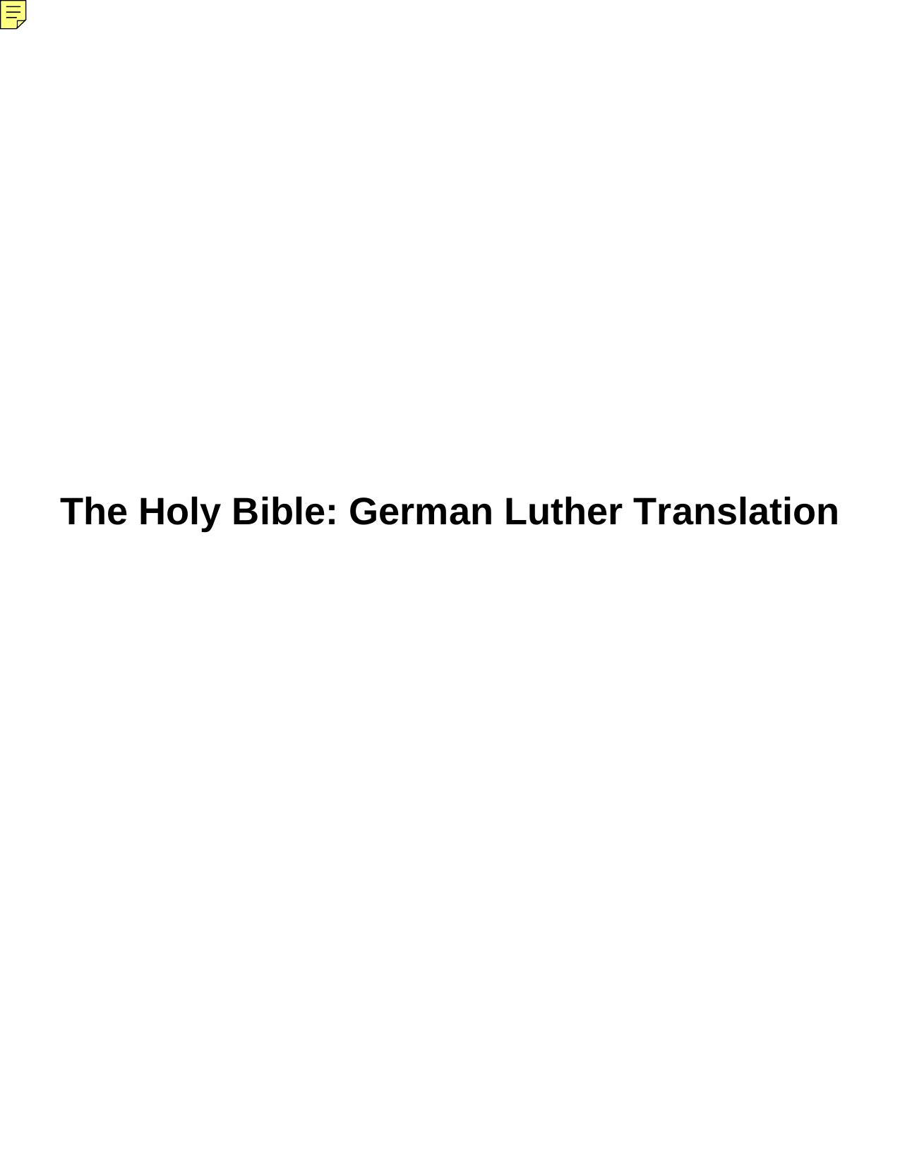 The Holy Bible: German Luther Translation by Crystal Bible (Anonymous)