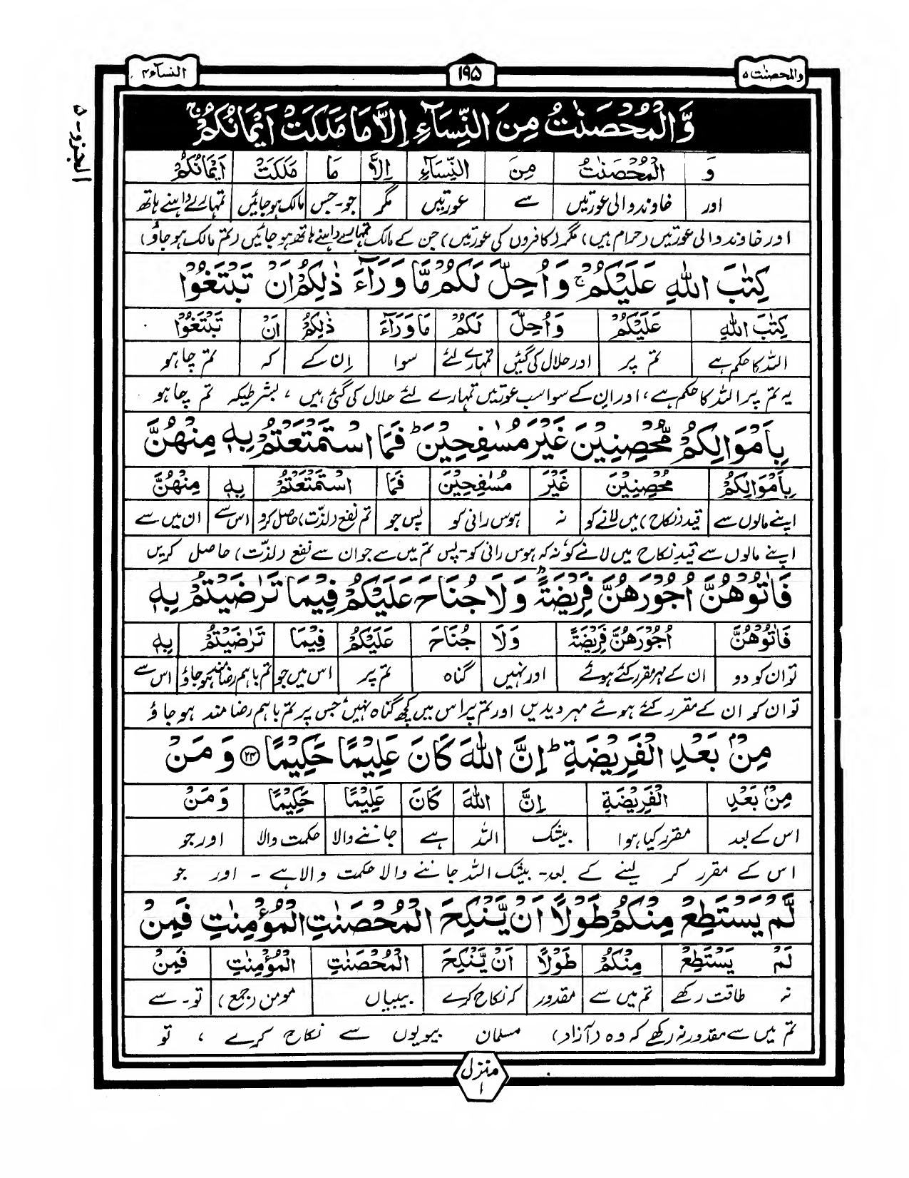 The Holy Quran with word by word urdu translation in pdf by Divine Book from God