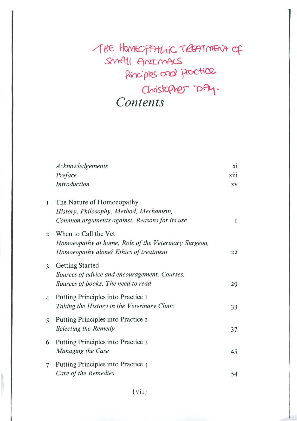 The Homeopathic Treatment of Small Animals: Principles and Practice by Christopher Day