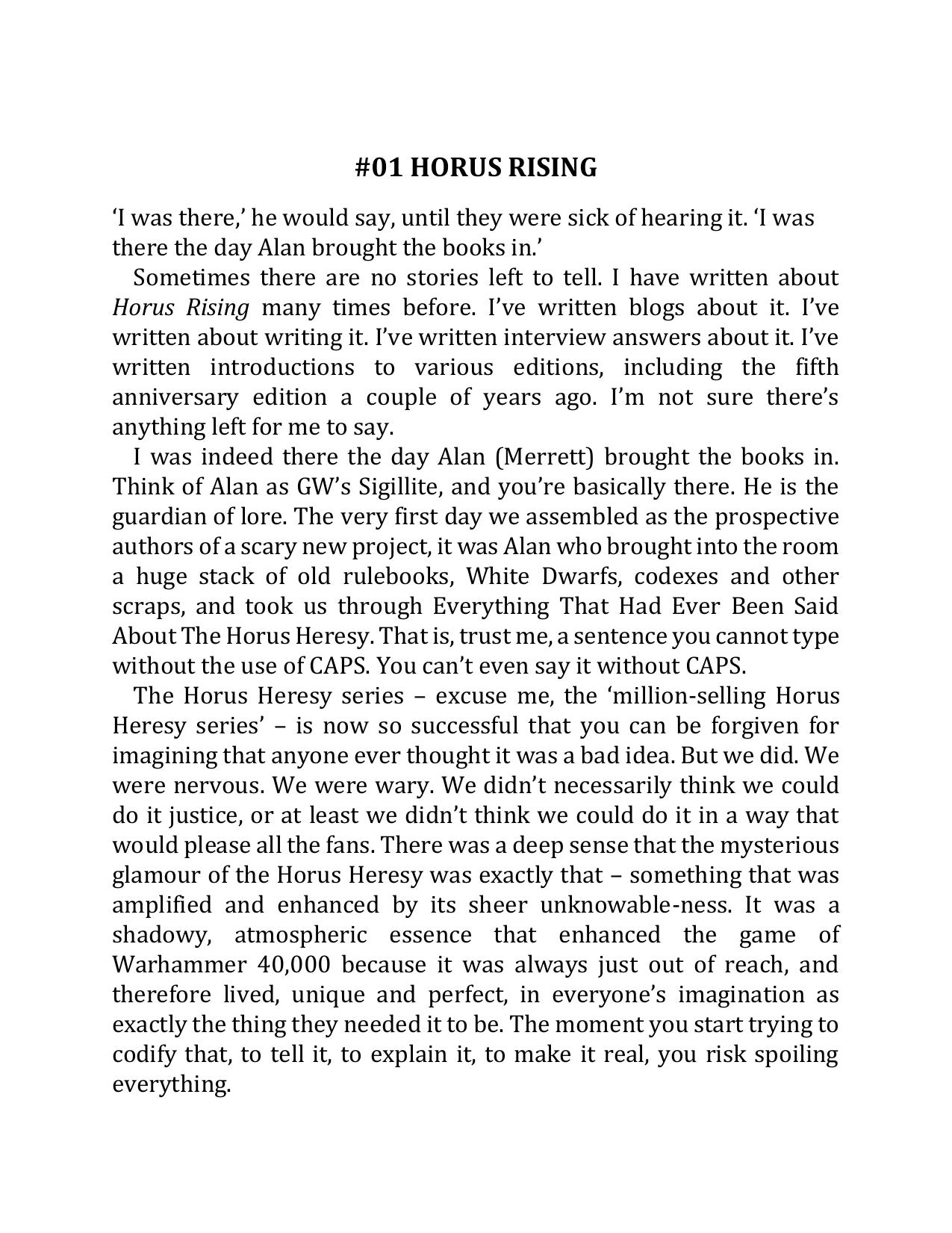 The Horus Heresy - Afterword collection by Various