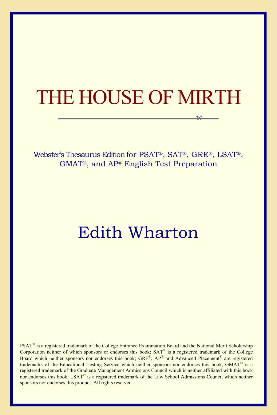 The House of Mirth (Webster's Spanish Thesaurus Edition) by Edith Wharton