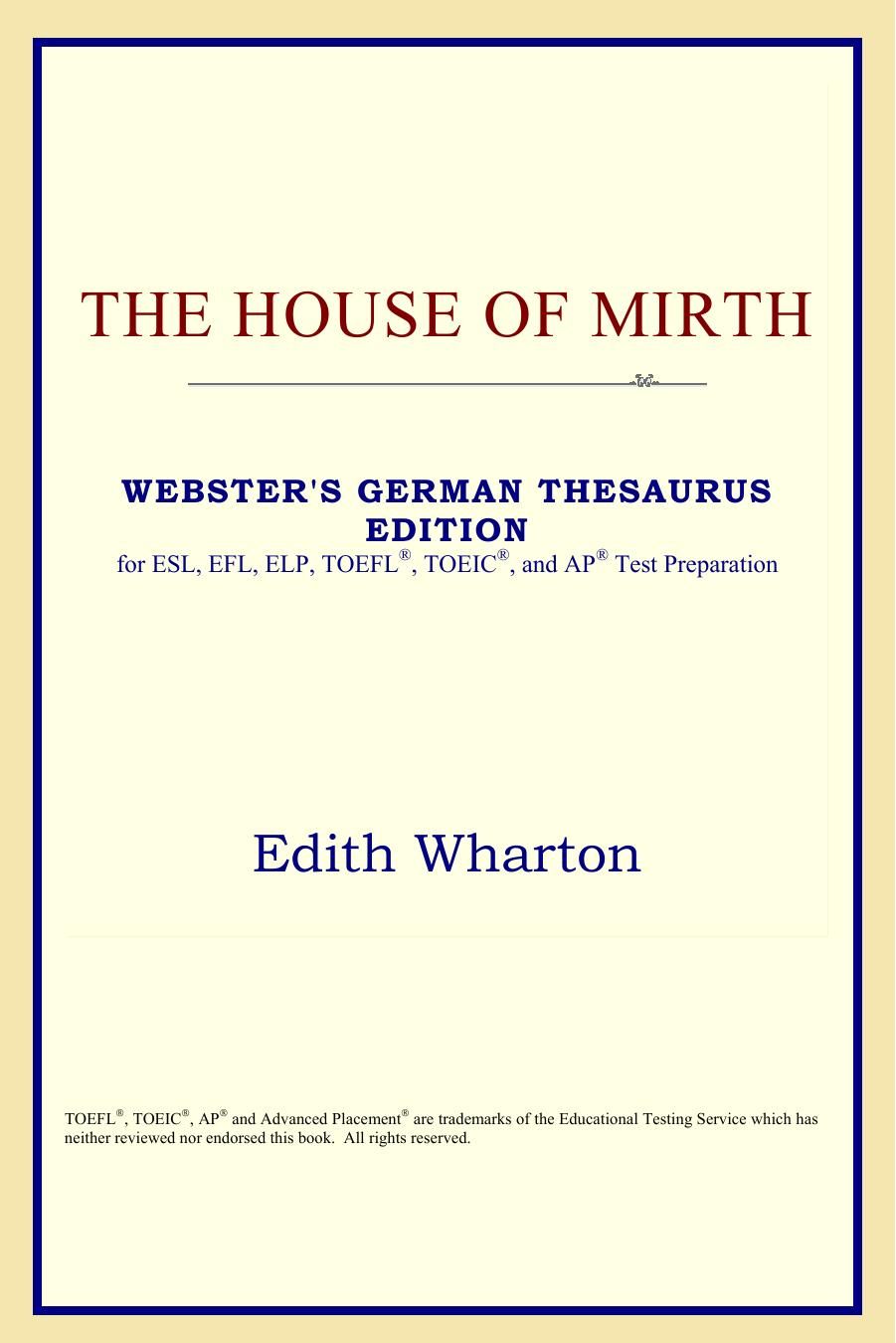 The House of Mirth by Edith Wharton