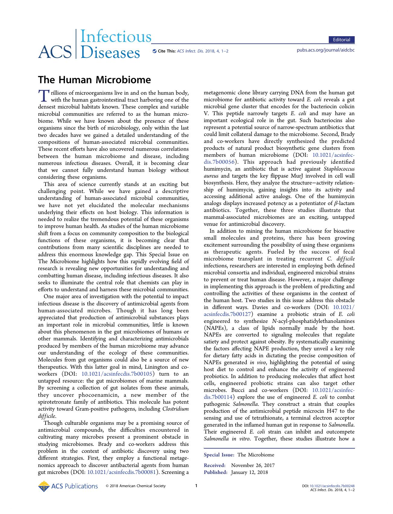 The Human Microbiome by Emily P. Balskus