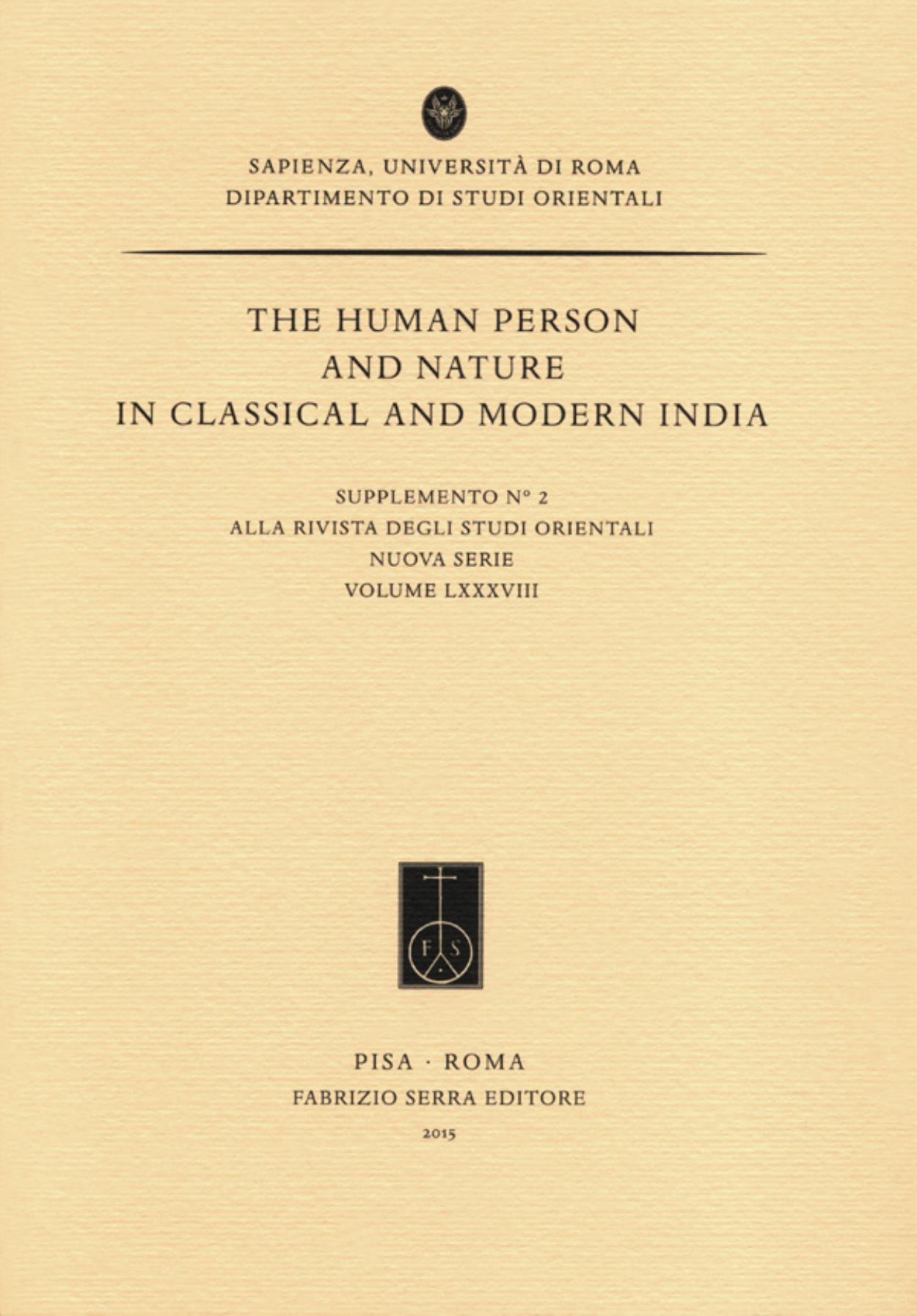 The Human Person and Nature in Classical and Modern India by AA.VV