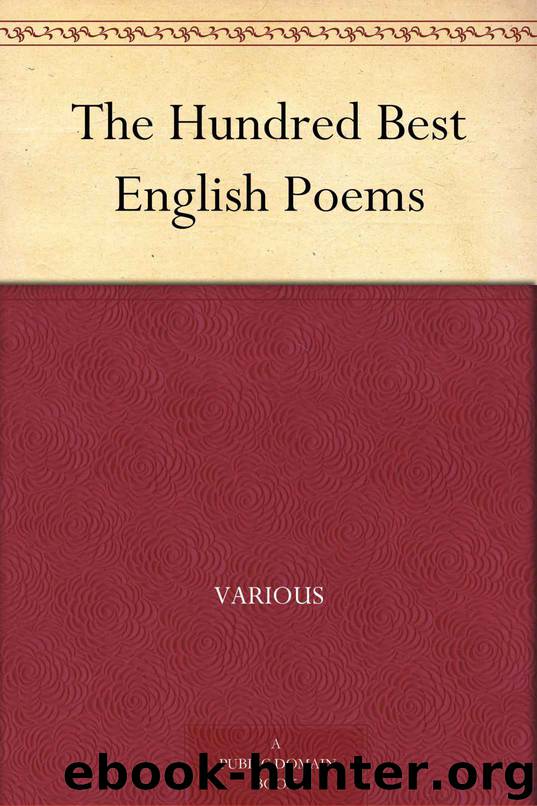 The Hundred Best English Poems by Various