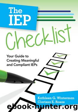 The IEP Checklist by Kathleen G. Winterman & Clarissa E. Rosas