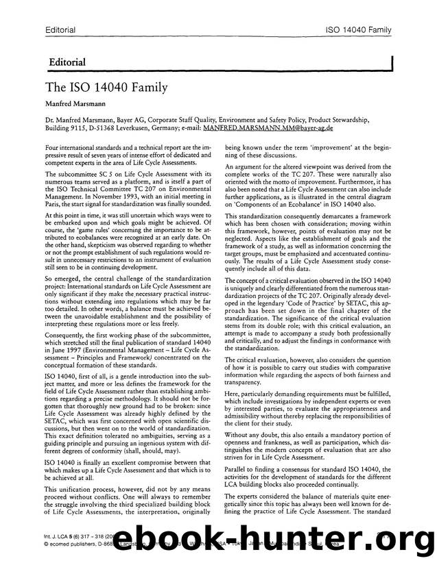 The ISO 14040 family by Unknown