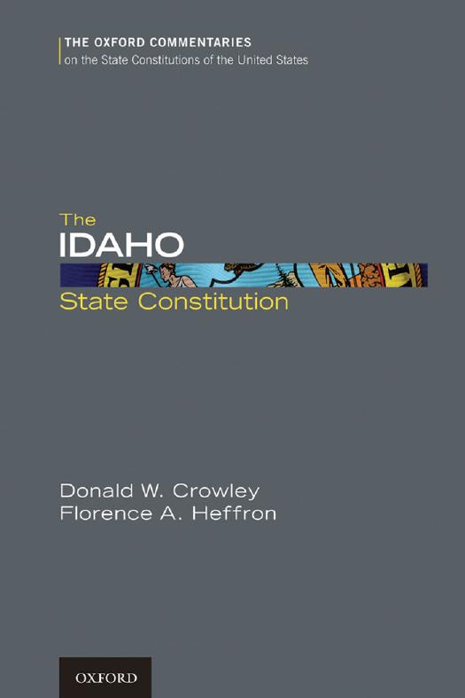 The Idaho state constitution by Donald W. Crowley Florence A. Heffron