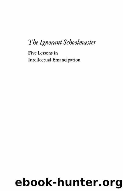 The Ignorant Schoolmaster by Unknown