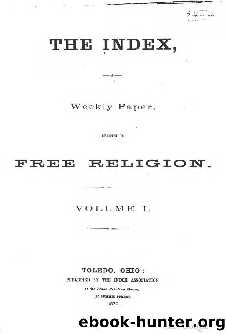 The Index by Free Religious Association