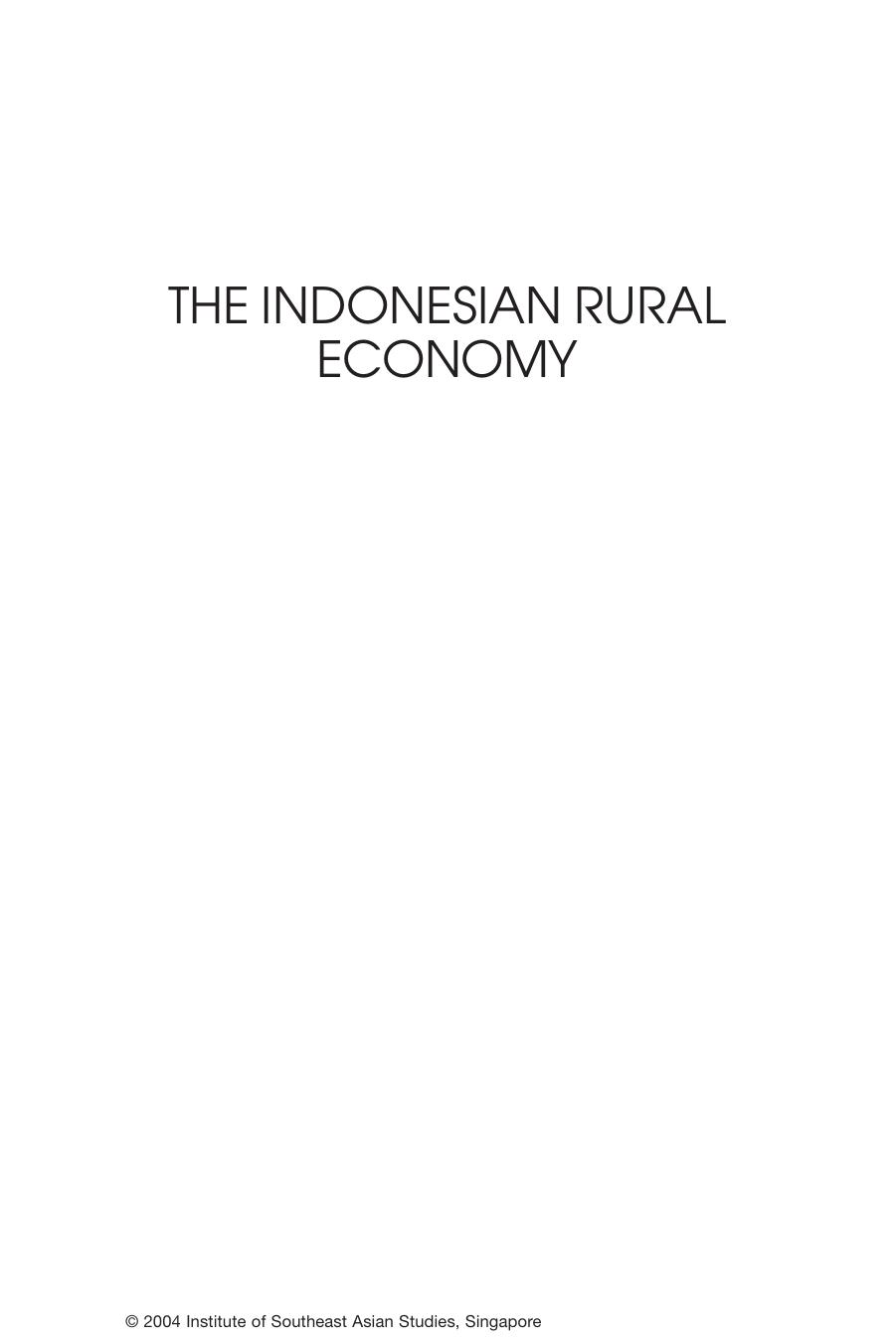 The Indonesian Rural Economy: Mobility, Work and Enterprise by Thomas R. Leinbach (editor)