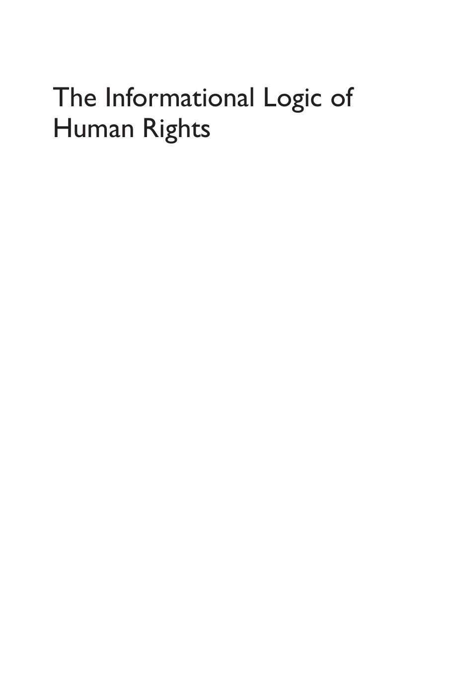 The Informational Logic of Human Rights: Network Imaginaries in the Cybernetic Age by Joshua Bowsher