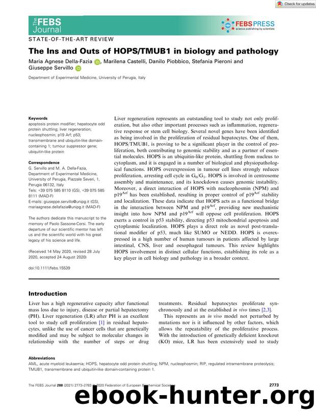 The Ins and Outs of HOPSTMUB1 in biology and pathology by Unknown