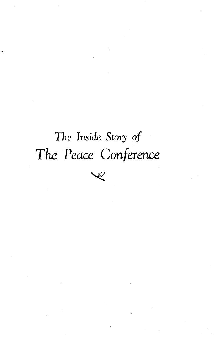 The Inside Story Of The Peace Conference-Dr-EJ Dillon-1920-526pgs-POL by Unknown
