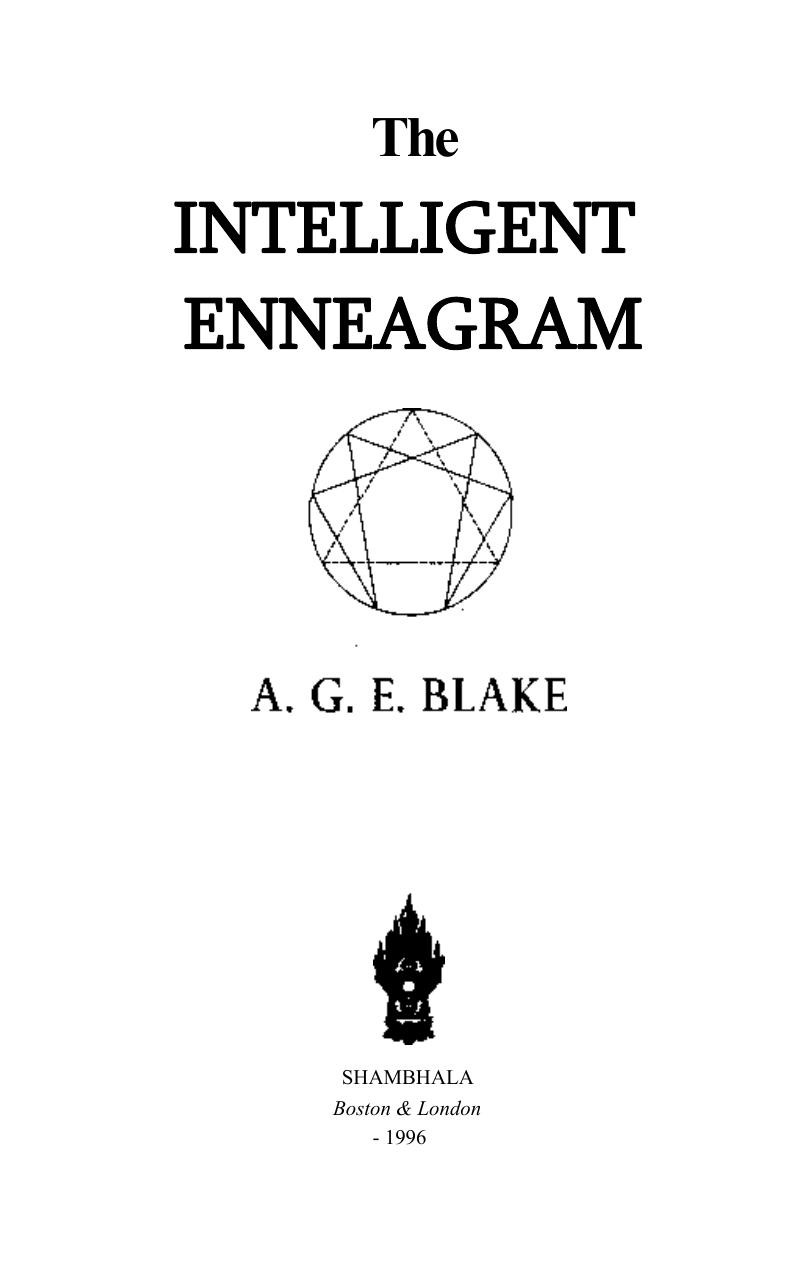 The Intelligent Enneagram by A.G.E. E. Blake