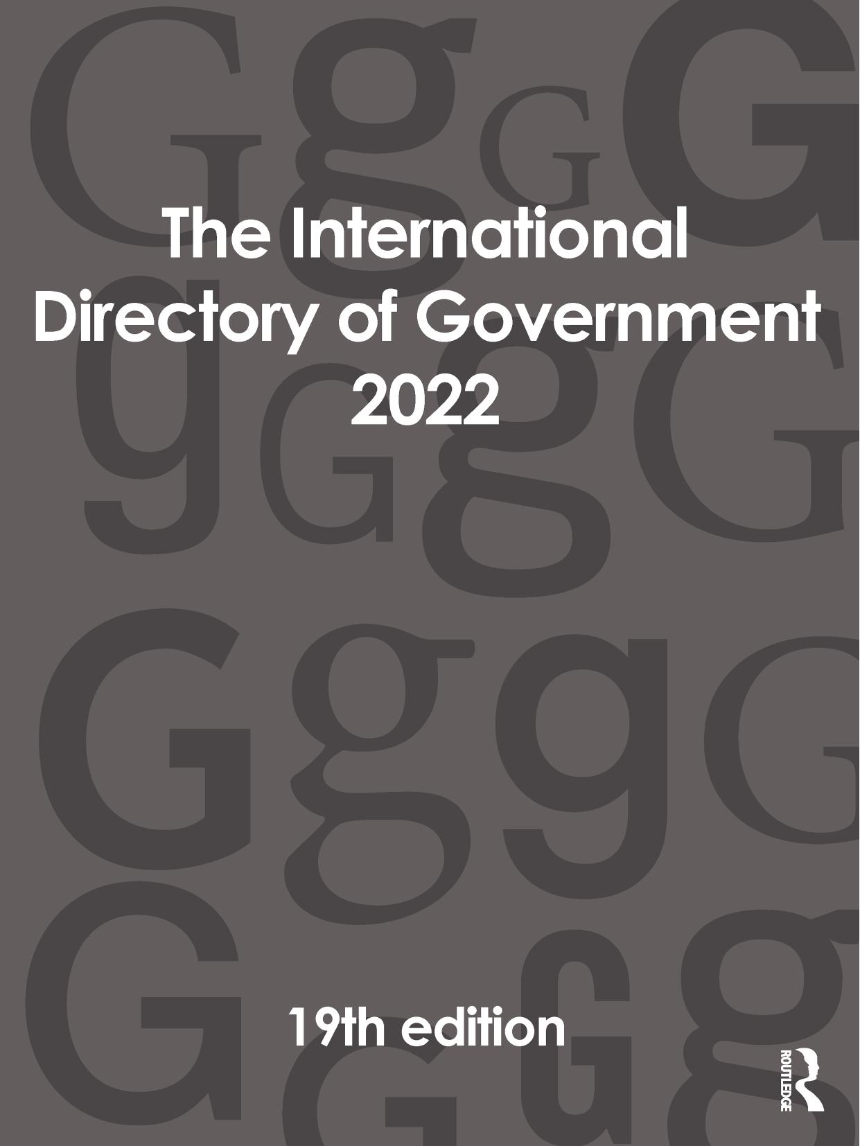 The International Directory of Government 2022 by Europa Publications