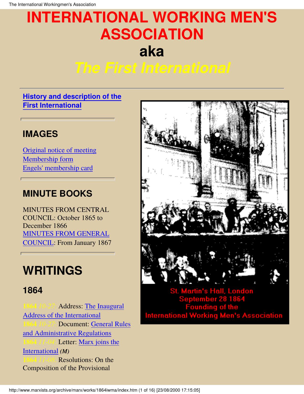 The International Workingmen's Association by Unknown