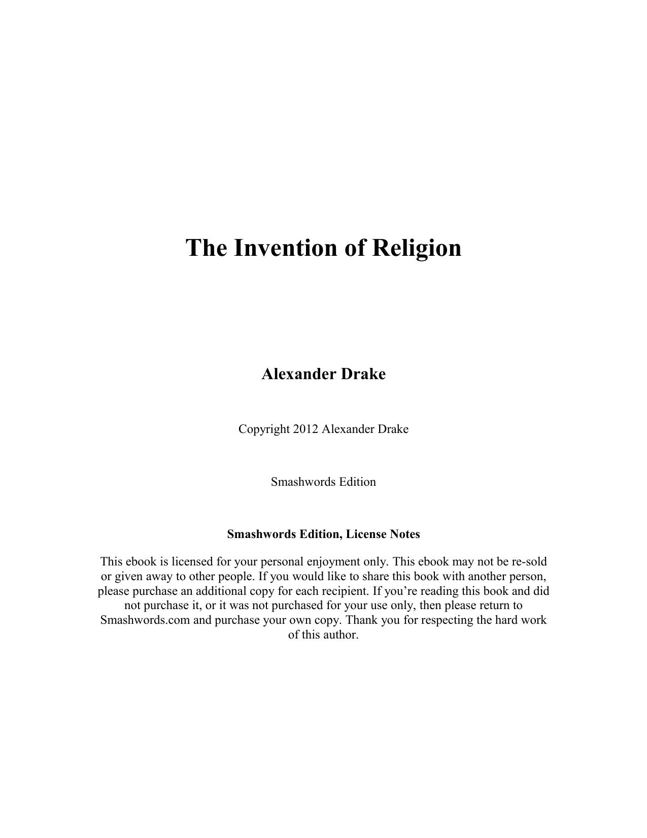 The Invention of Religion [Alexander Drake-2013] {Charm-Quark} by Brian