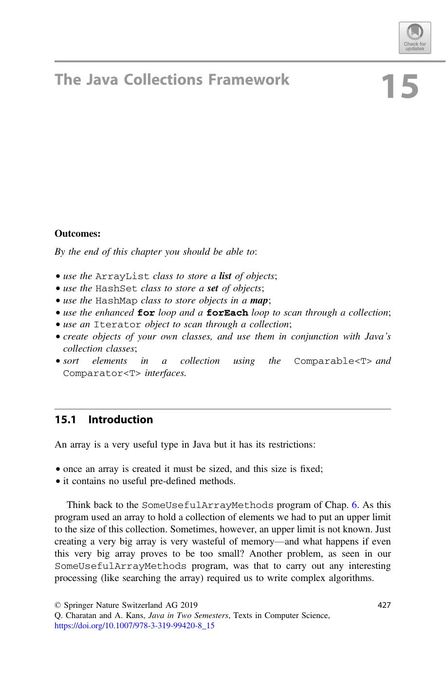 The Java Collections Framework by Quentin Charatan & Aaron Kans