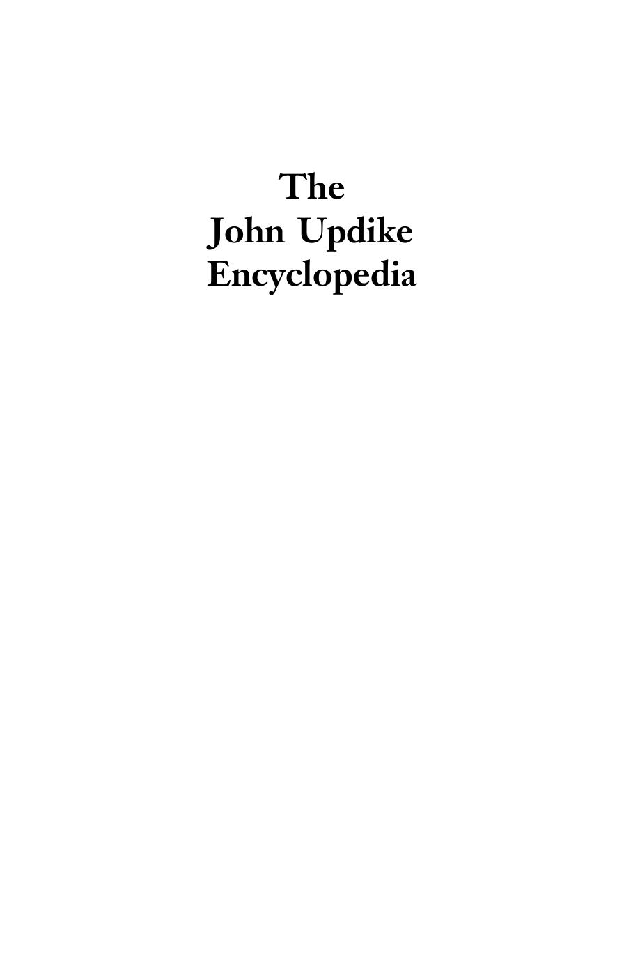 The John Updike Encyclopedia by Unknow