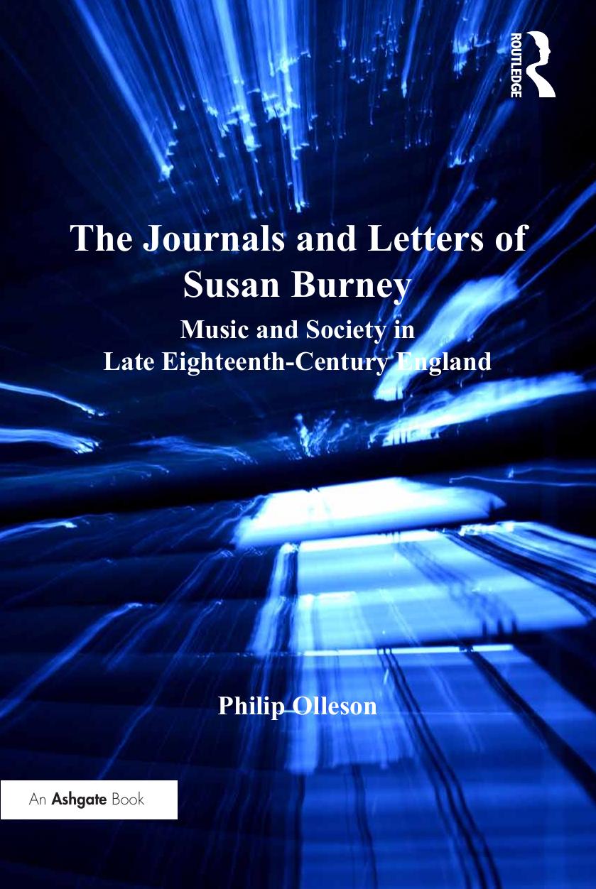 The Journals and Letters of Susan Burney: Music and Society in Late Eighteenth-Century England by PHILIP OLLESON