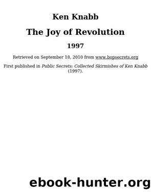 The Joy of Revolution by Ken Knabb & Ken Knabb