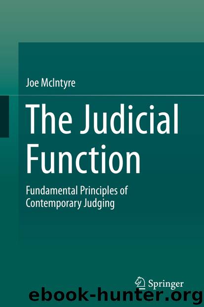 The Judicial Function by Joe McIntyre