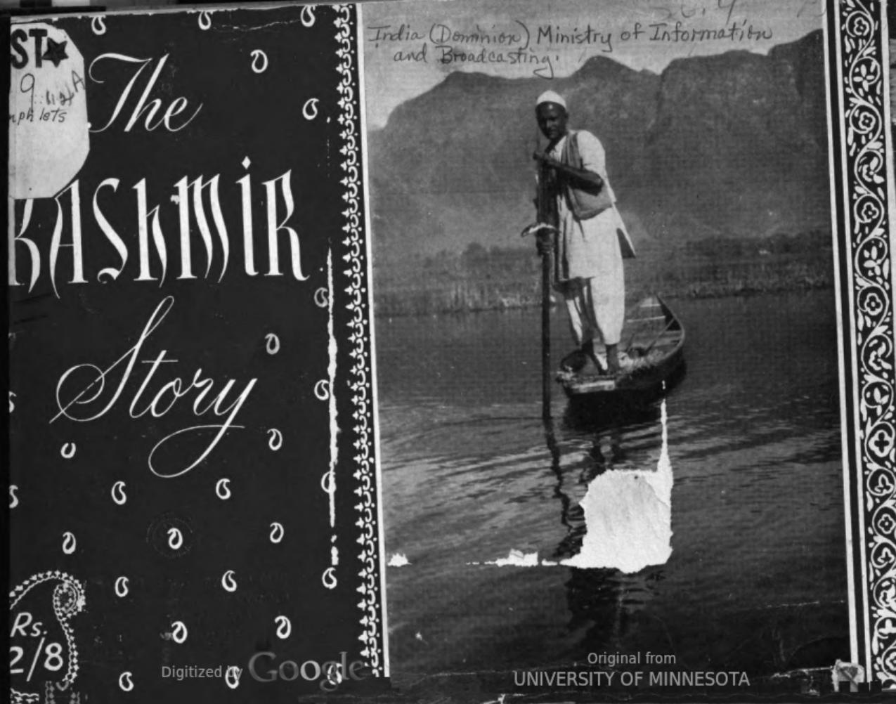 The Kashmir Story by India (Dominion) Ministry of Information and Broadcasting