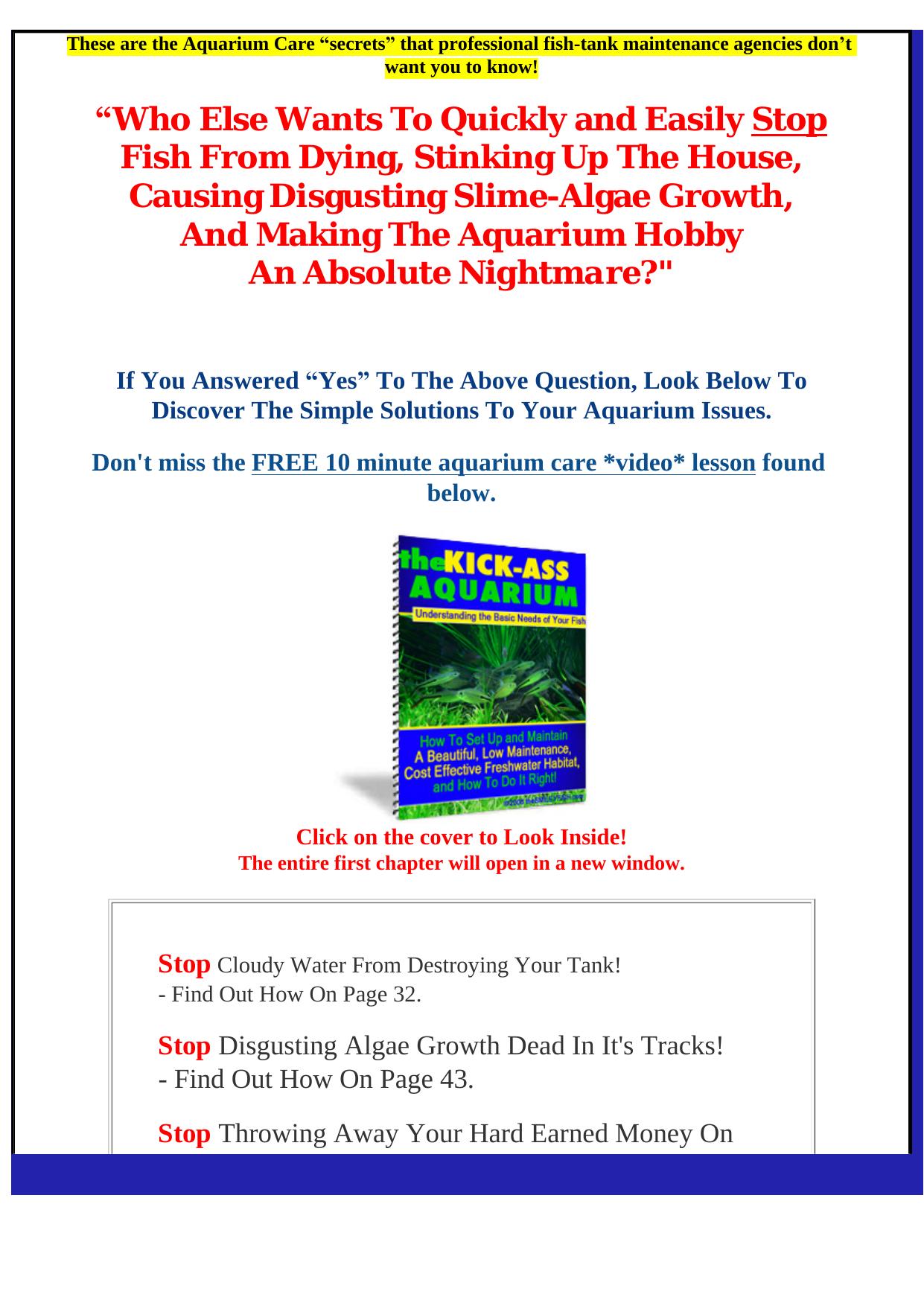 The Kick-Butt Aquarium. by Best of Kuszter's Collection