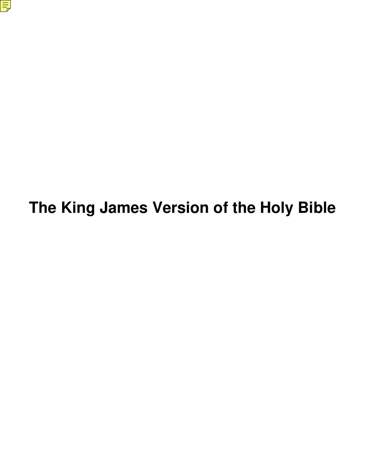 The King James Version of the Holy Bible by God
