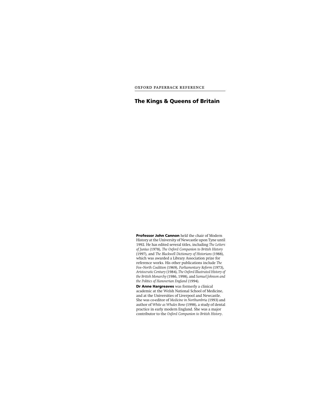 The Kings and Queens of Britain by Unknown