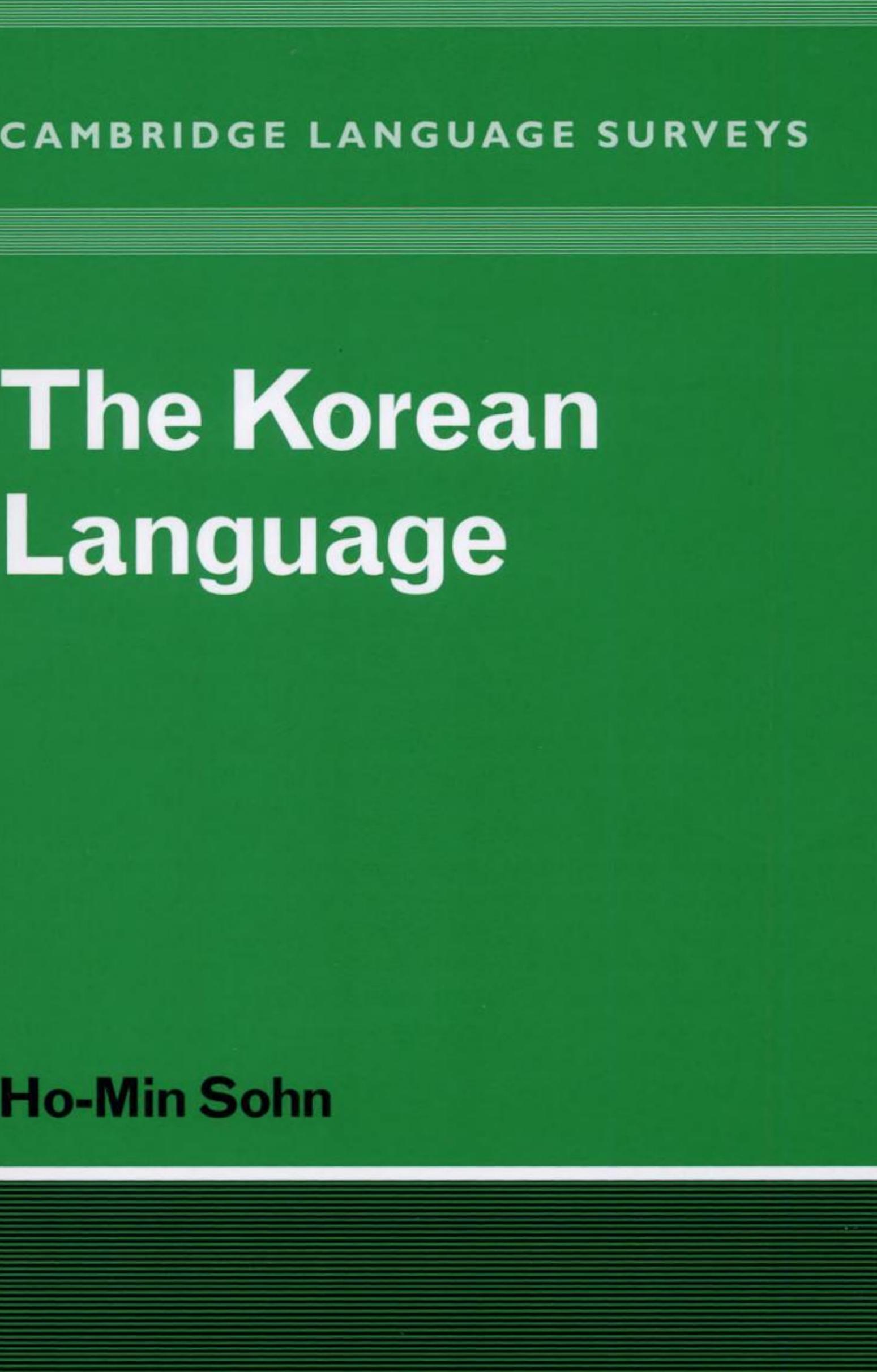 The Korean Language by By Ho-Min Sohn