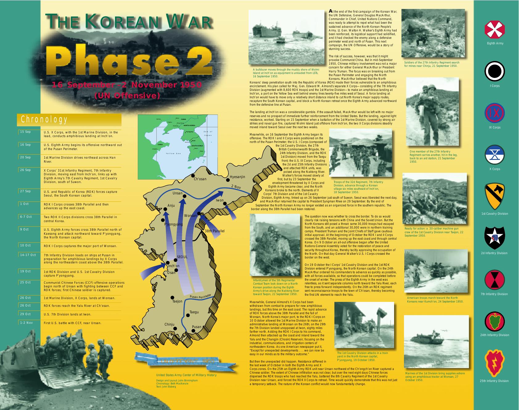 The Korean War phase 2 : 10 September - 2 November 1950, UN offensive by Center of Military History
