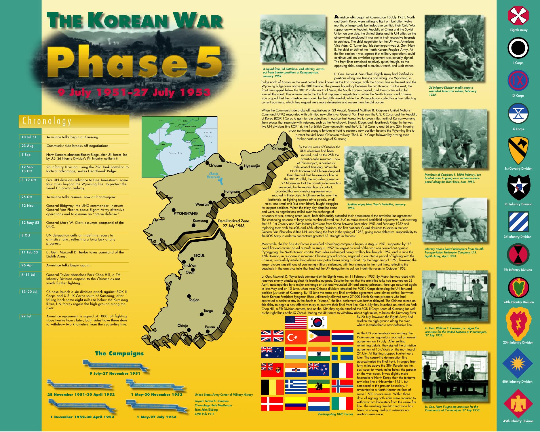 The Korean War phase 5 : 9 July, 1951-27 July 1953 by Center of Military History