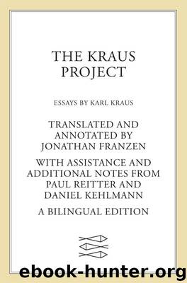 The Kraus Project: Essays by Karl Kraus