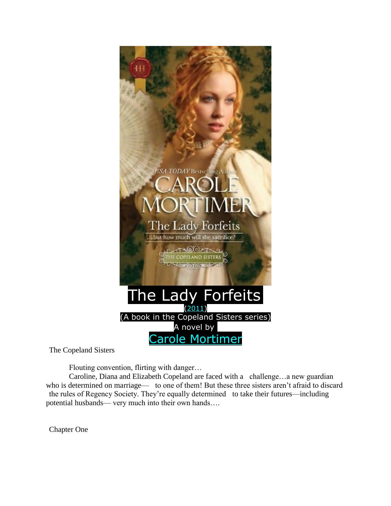 The Lady Forfeits by Carole Mortimer