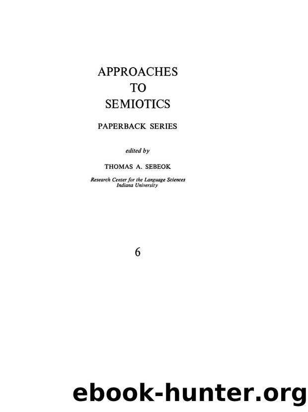 The Language of Gestures by Wilhelm Wundt; Arthur L. Blumenthal; George Herbert Mead; Karl Bühler