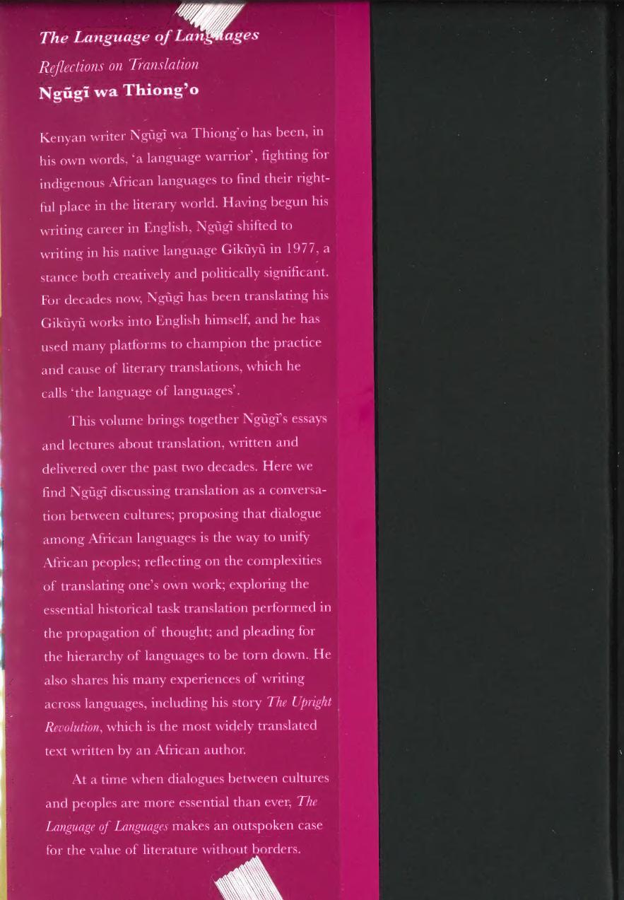 The Language of Languages: Reflections on Translation by Ngũgĩ wa Thiong'o